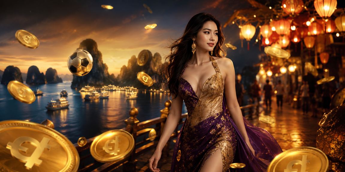 Không gian chợ đêm Hạ Long với chủ đề bóng đá cho người dùng theo dõi kèo