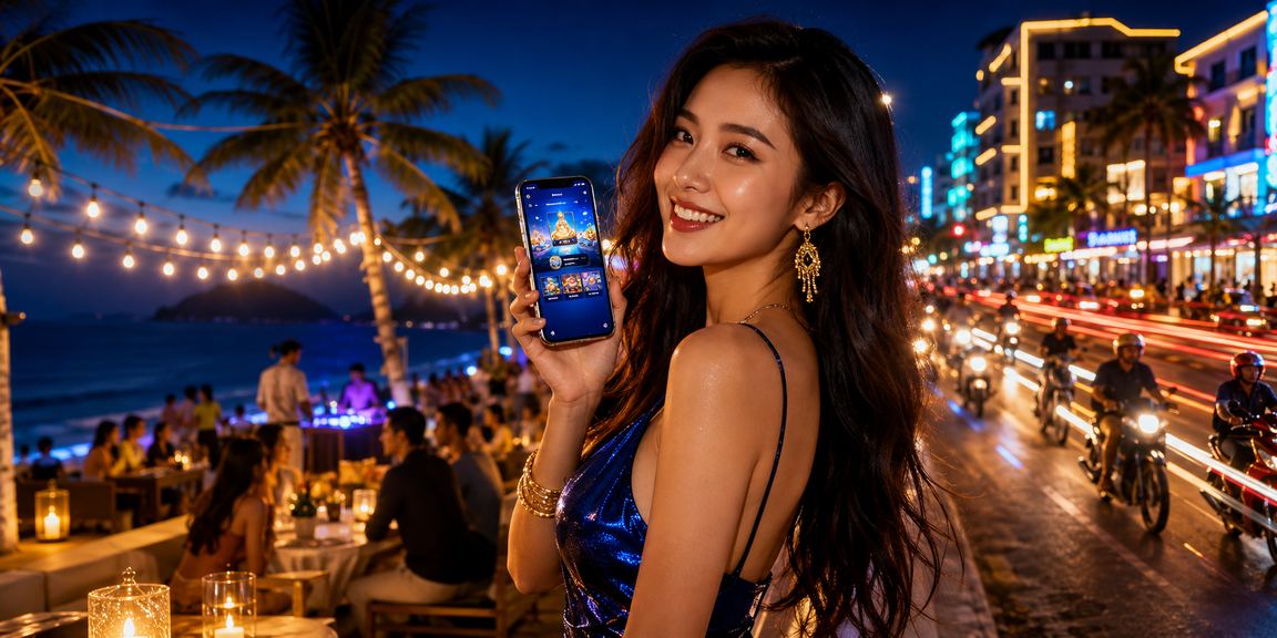 Bãi biển Phú Quốc với chủ đề nạp tiền VND trên điện thoại
